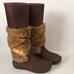 Born vintage shearling and leather boots